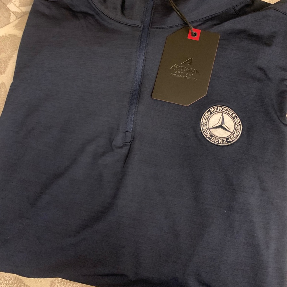 Men’s 3XL Mercedes Benz Antigua Long Sleeve Shirt Pullover Navy Blue